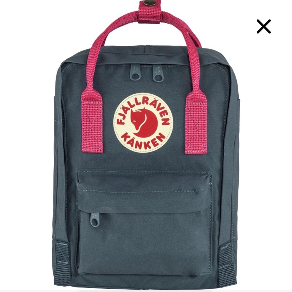 NWT Fjallraven Kanken Mini Backpack Navy with Pink